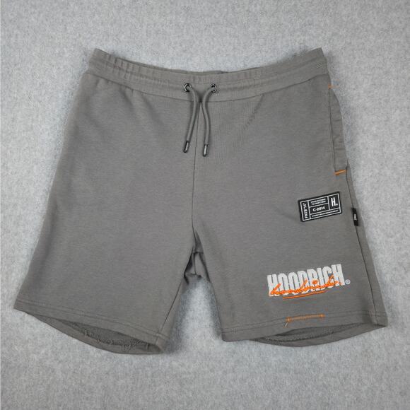 NWOT Hoodrich Shorts Mens Size XL Gray Elastic Waist Drawstring Pockets - Picture 1 of 16